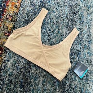 NWT Exoficcio give-n-go crossover bra NWT size XS nude pullover